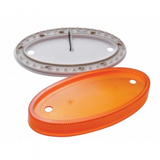 32 LED Large Emblem Light For Peterbilt - Amber LED/Amber Lens - Thumbnail 3