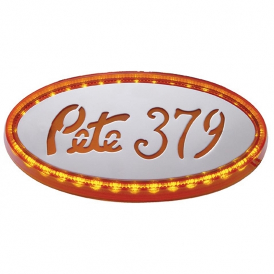 32 LED Large Emblem Light For Peterbilt - Amber LED/Amber Lens - Thumbnail 5