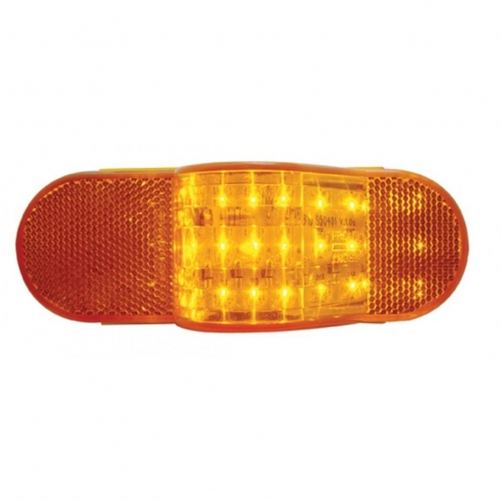18 LED Mid-Trailer Turn Signal Light - Amber LED/Amber Lens - Thumbnail 2