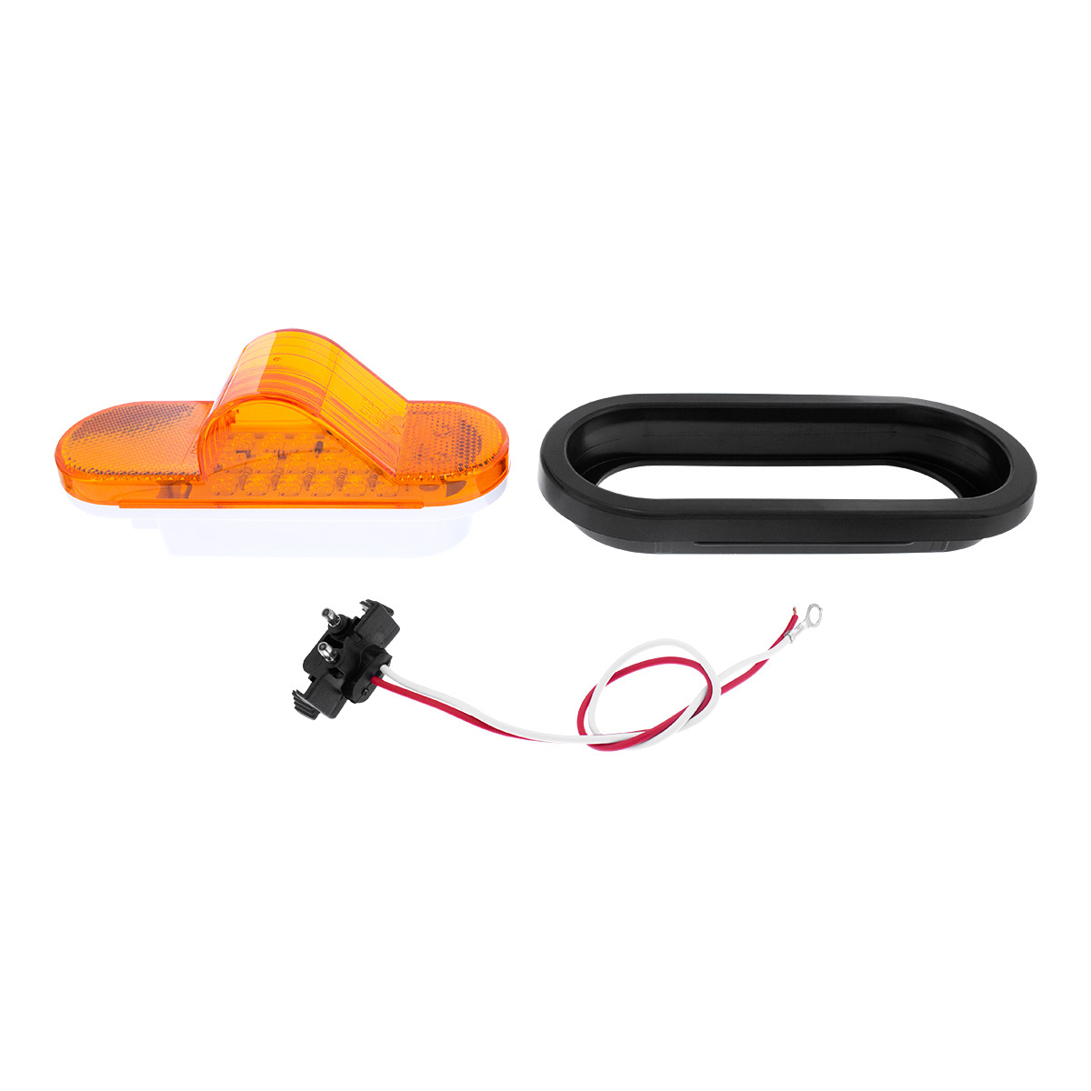 18 LED Mid-Trailer Turn Signal Light Kit - Amber LED/Amber Lens - Thumbnail 8