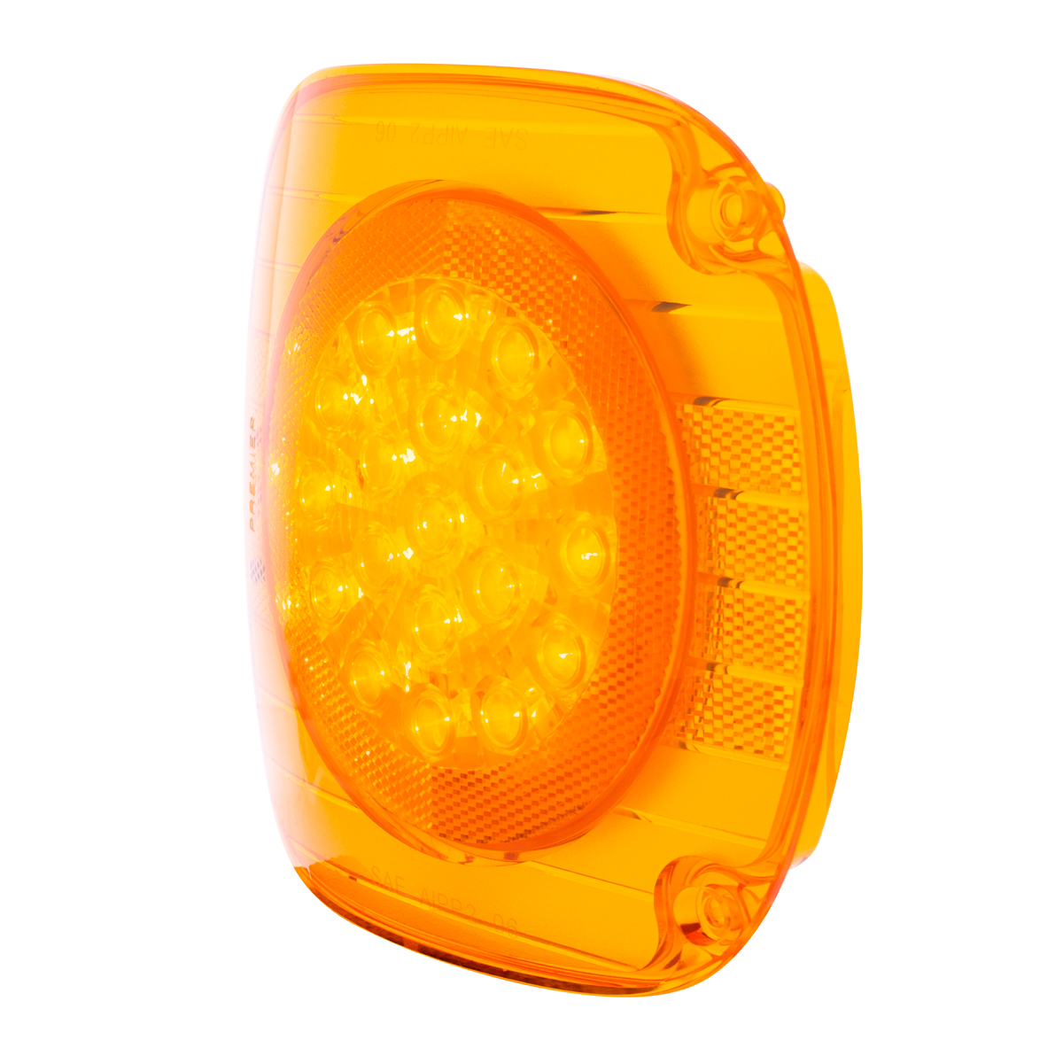 22 LED Turn Signal Light For 1996-2010 Freightliner Century - Amber LED/Amber Lens - Thumbnail 3
