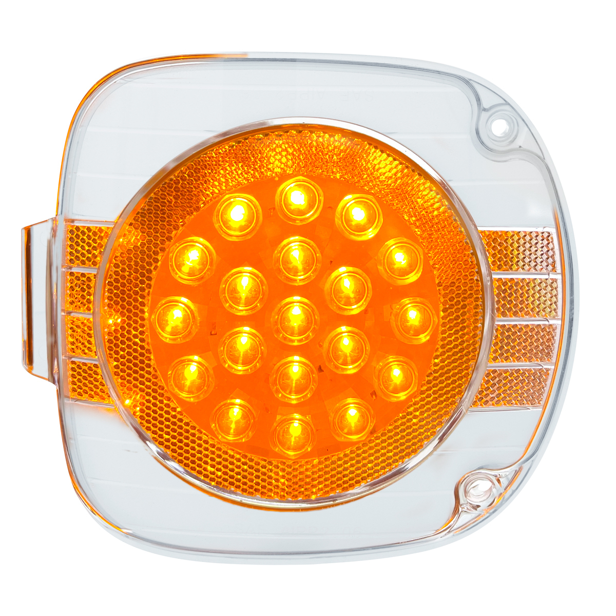 22 LED Turn Signal Light For 1996-2010 Freightliner Century - Amber LED/Clear Lens - Thumbnail 6