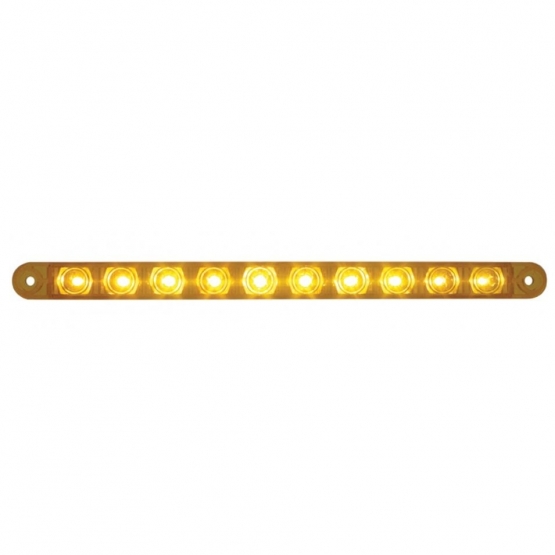 10 LED 9" Turn Signal Light Bar - Amber LED/Amber Lens