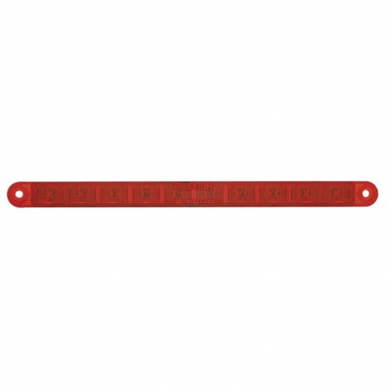 10 LED 9" Light Bar (Stop, Turn & Tail) - Red LED/Red Lens - Thumbnail 2