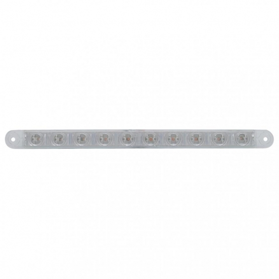 10 LED 9" Turn Signal Light Bar - Amber LED/Clear Lens