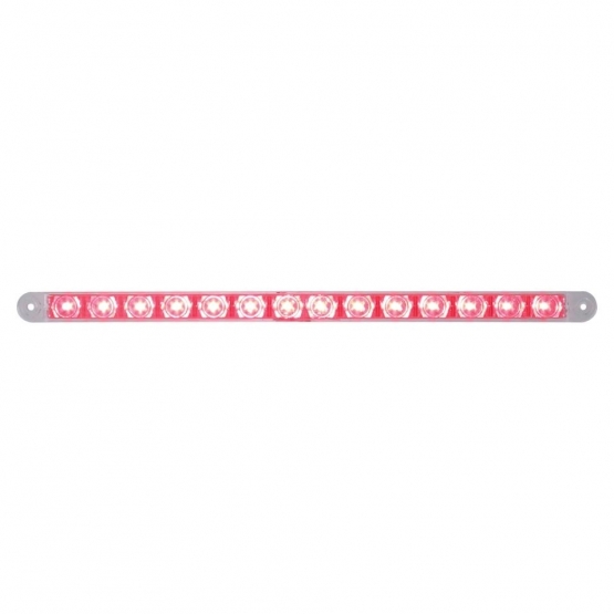 14 LED 12" Light Bar (Stop, Turn & Tail) - Red LED/Clear Lens