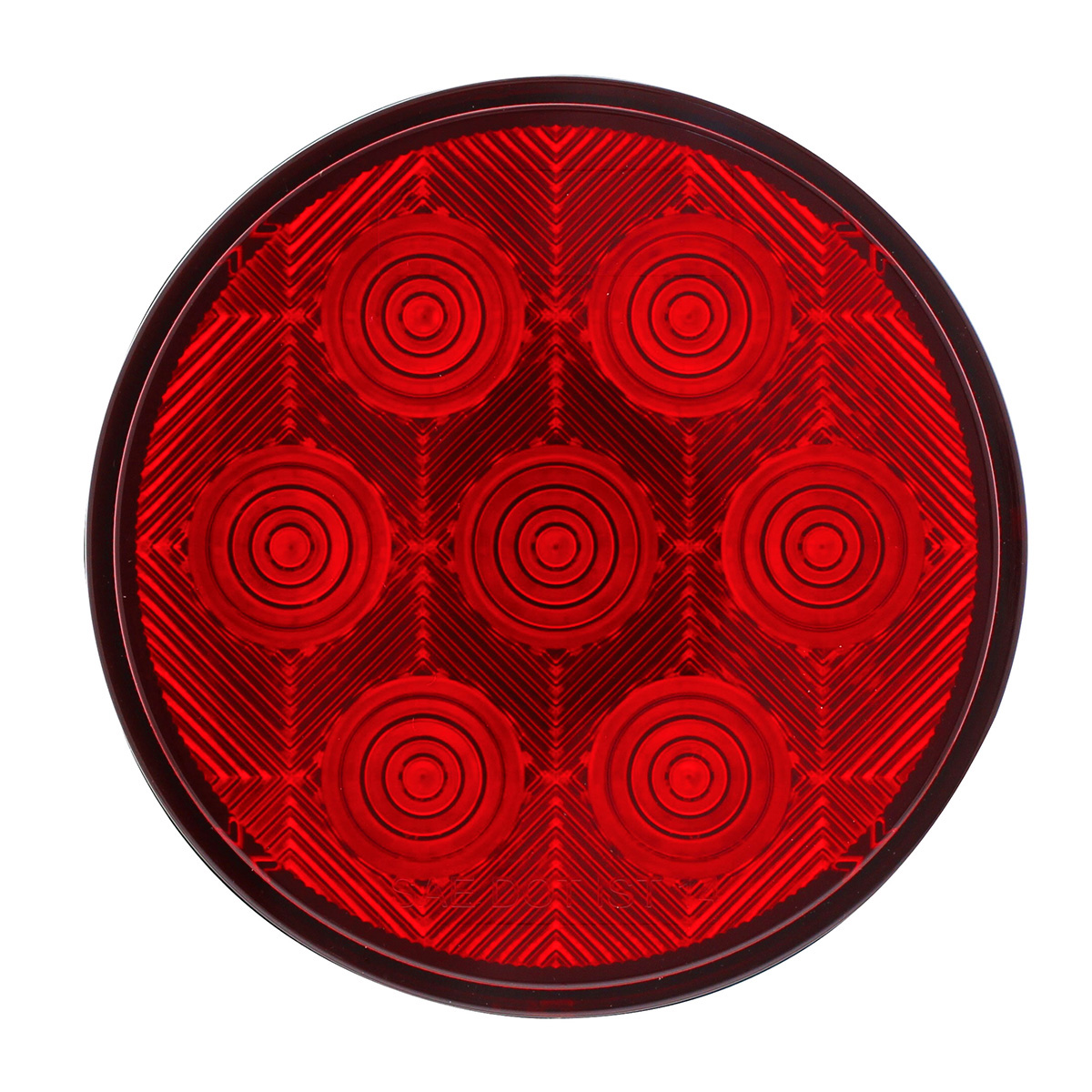 7 LED 4" Round Competition Series Light (Stop, Turn & Tail) - Red LED/Red Lens - Thumbnail 2