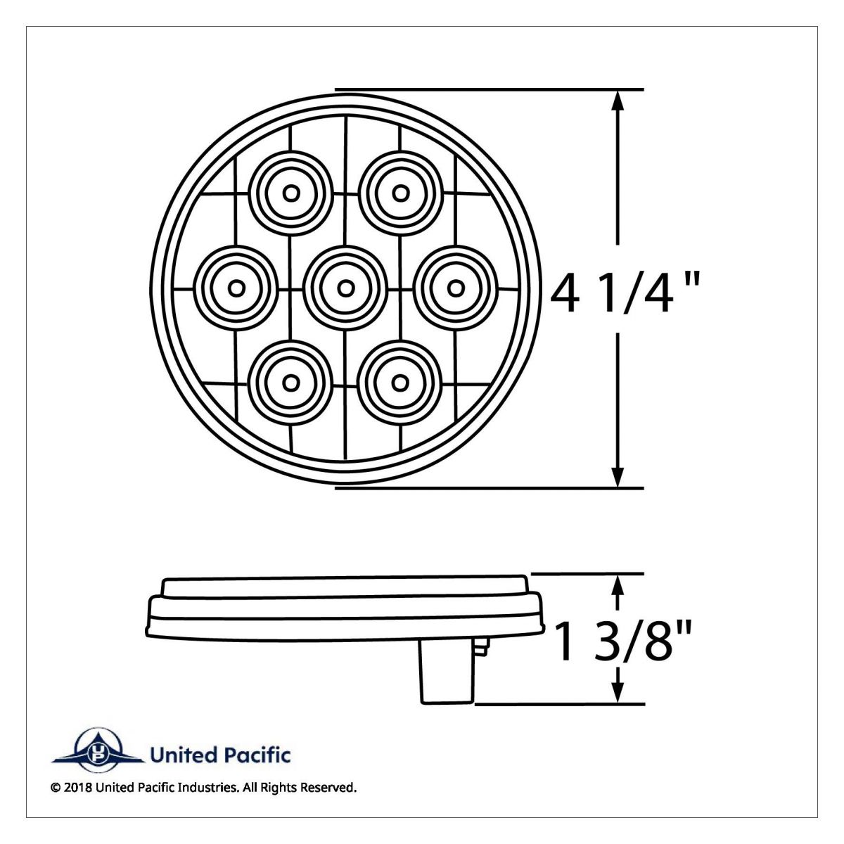 7 LED 4" Round Competition Series Light Kit (Stop, Turn & Tail) - Red LED/Red Lens - Thumbnail 5
