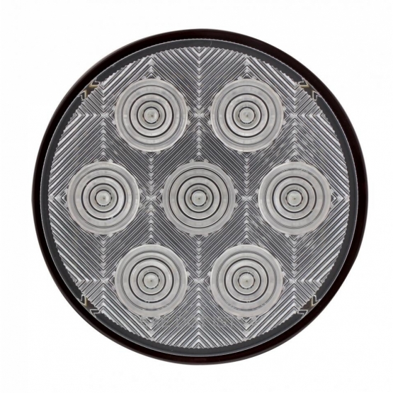 7 LED 4" Round Competition Series Light (Stop, Turn & Tail) - Red LED/Clear Lens (Bulk) - Thumbnail 2