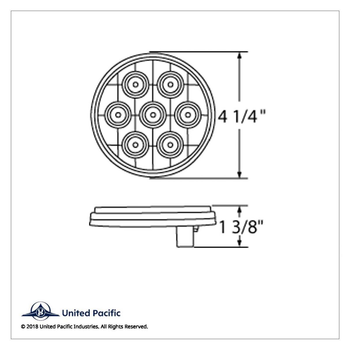 7 LED 4" Round Competition Series Light (Stop, Turn & Tail) - Red LED/Clear Lens (Bulk) - Thumbnail 6