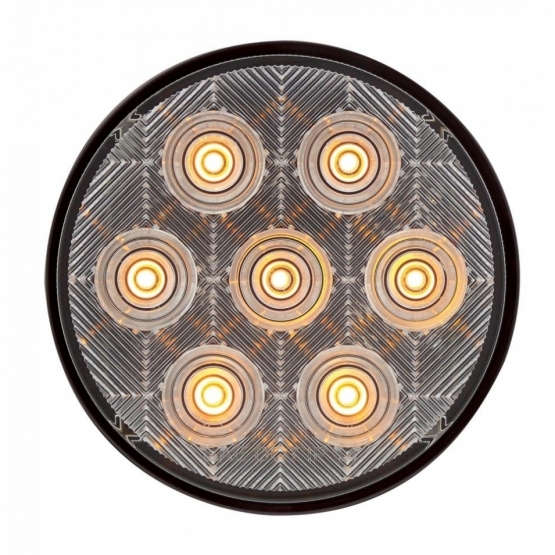 7 LED 4" Competition Series Turn Signal Light - Amber LED/Clear Lens