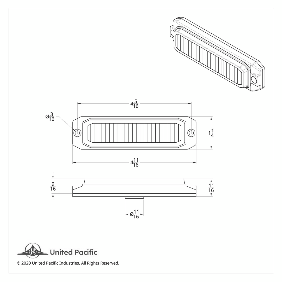 6 High Power LED "Competition Series" Slim Warning Light - Blue - Thumbnail 12