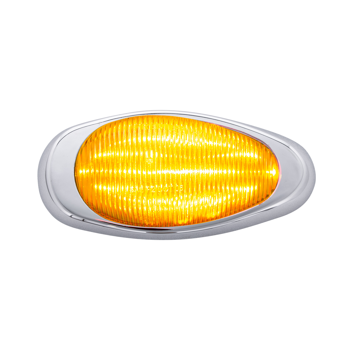 15 LED Sleeper Light With Bezel For Freightliner (Clearance/Marker) - Amber LED/Amber Lens (Pair) - Thumbnail 4