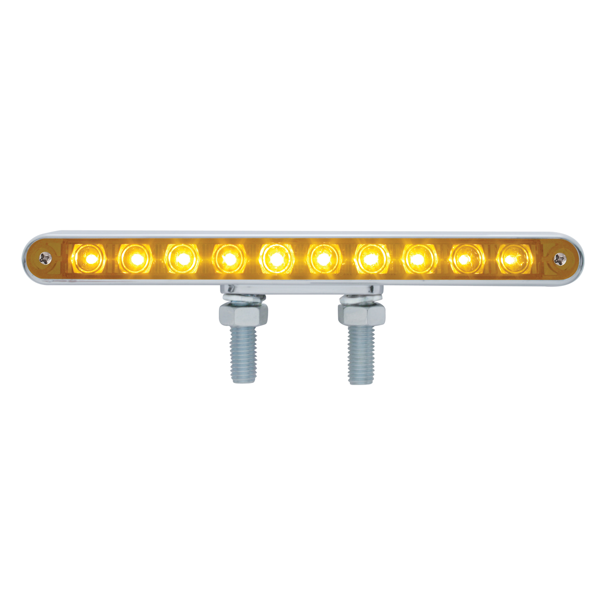 20 LED 9" Double Face Light Bar - Amber & Red LED/Amber & Red Lens - Thumbnail 2