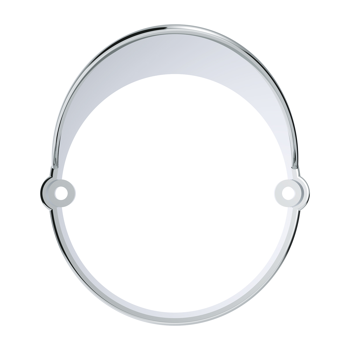 Chrome LED Light Flush Mount Base With Visor For Grakon 1000 Style Lights (Bulk) - Thumbnail 2