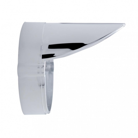 Chrome LED Light Flush Mount Base With Visor For Grakon 1000 Style Lights (Bulk) - Thumbnail 4