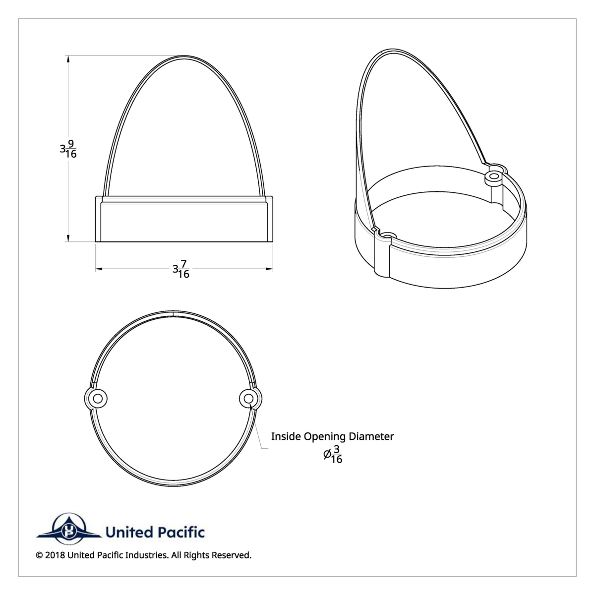 Chrome LED Light Flush Mount Base With Visor For Grakon 1000 Style Lights (Bulk) - Thumbnail 9