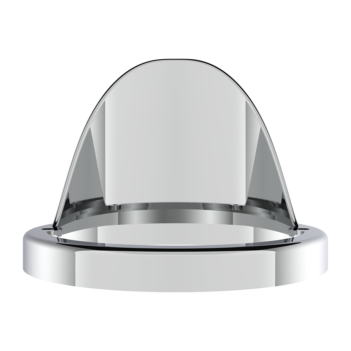 Chrome LED Light Flush Mount Base With Visor (Bulk) - Thumbnail 3