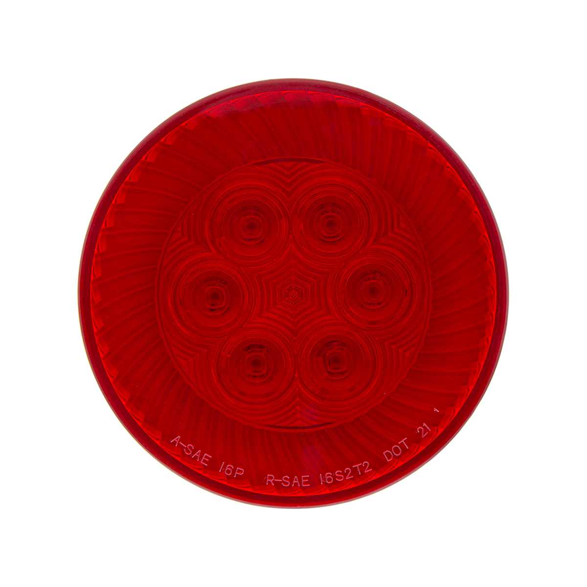 16 LED 4" Round Turbine Light (Stop, Turn & Tail) - Red LED/Red Lens - Thumbnail 3