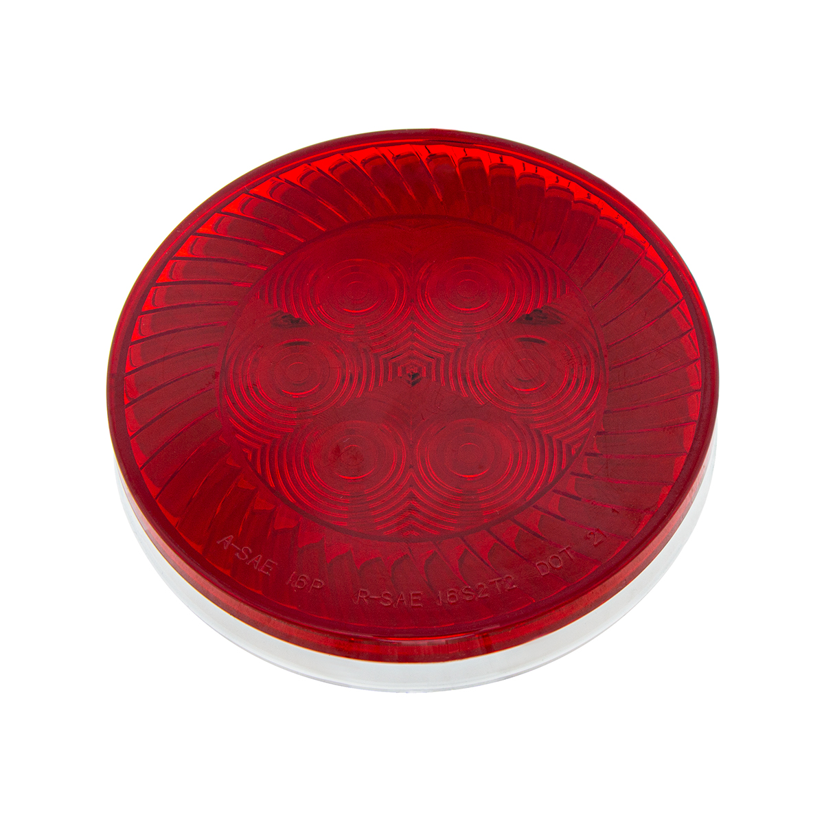 16 LED 4" Round Turbine Light (Stop, Turn & Tail) - Red LED/Red Lens - Thumbnail 6