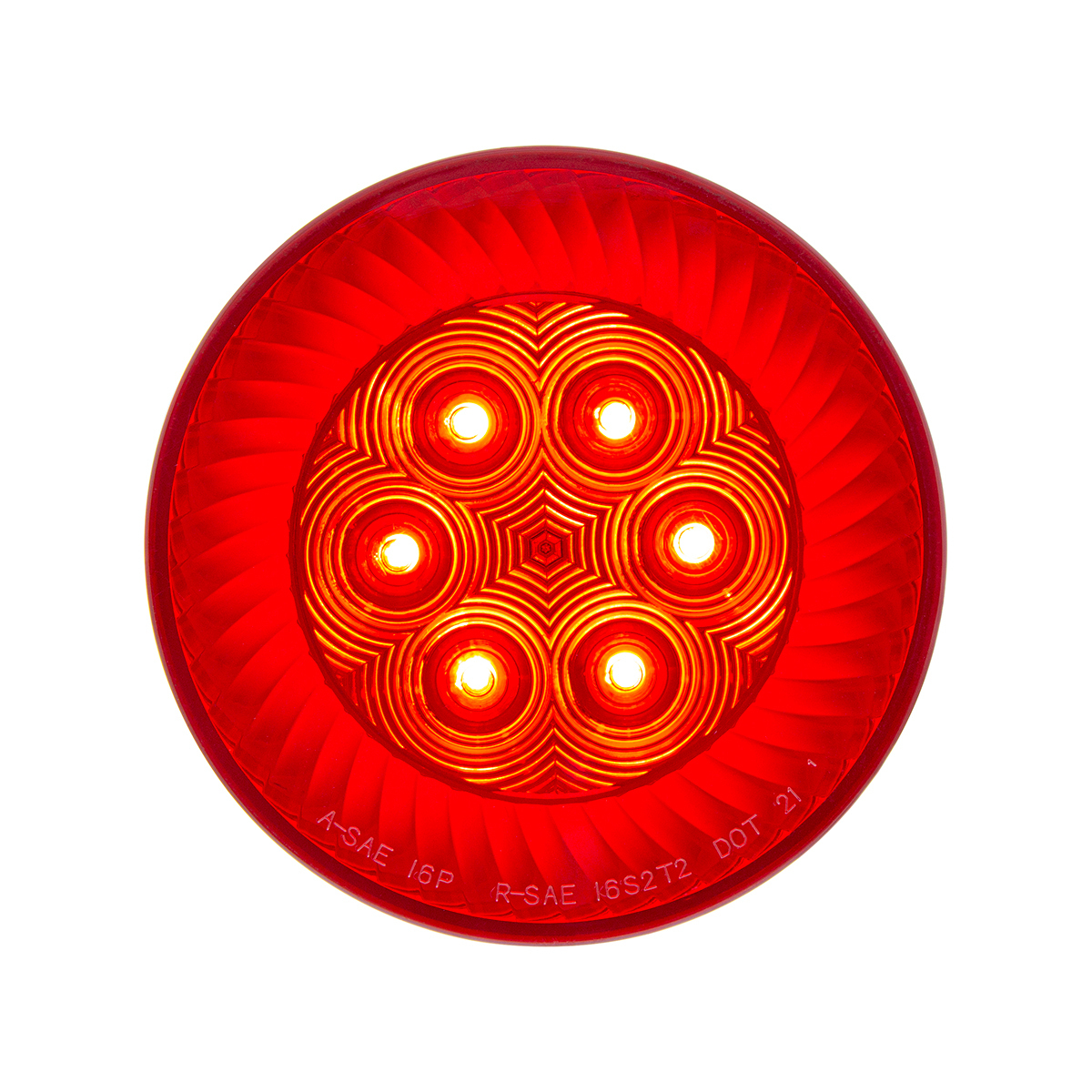 16 LED 4" Round Turbine Light (Stop, Turn & Tail) - Red LED/Red Lens - Thumbnail 10
