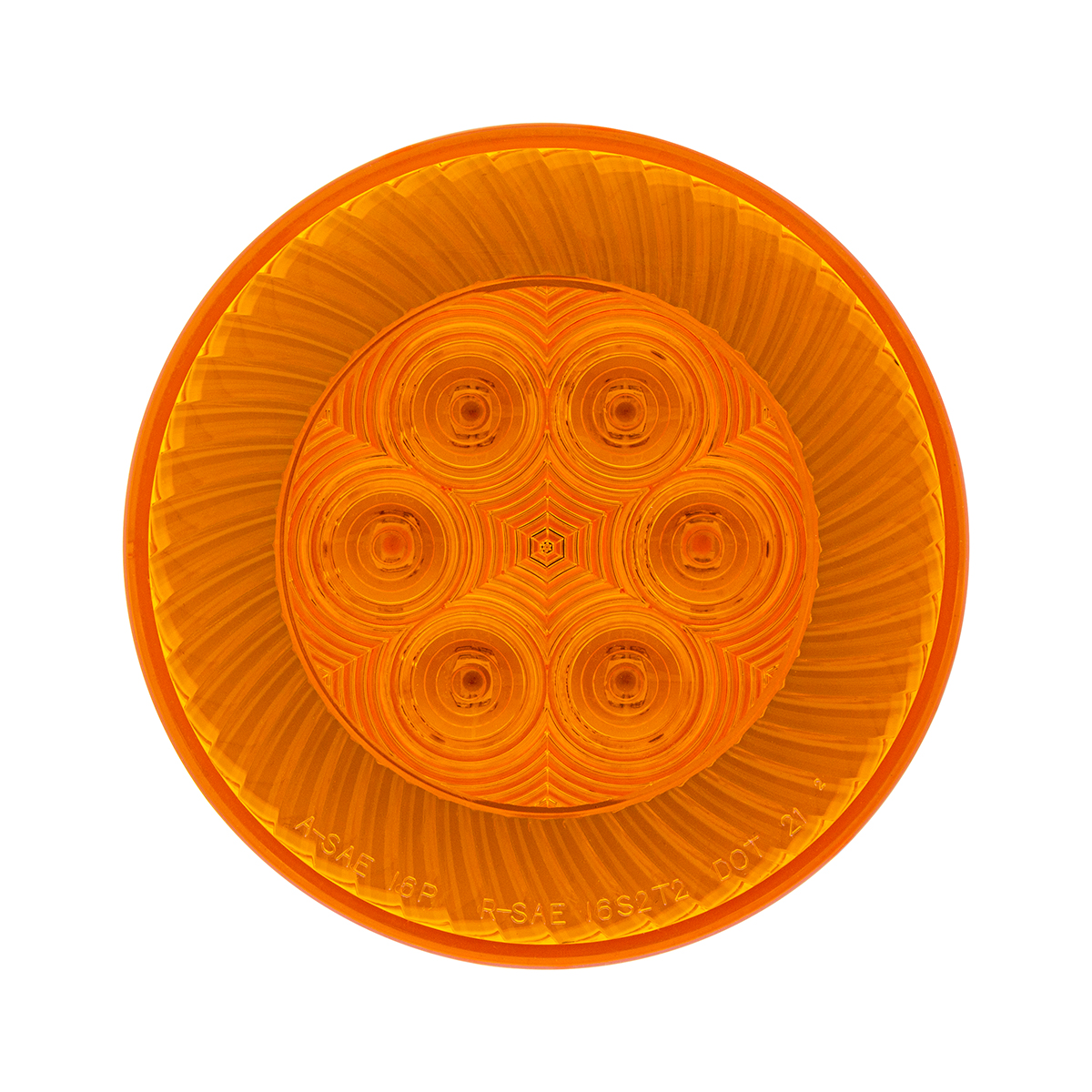 16 LED 4" Round Turbine Light (Turn Signal) - Amber LED/Amber Lens - Thumbnail 3