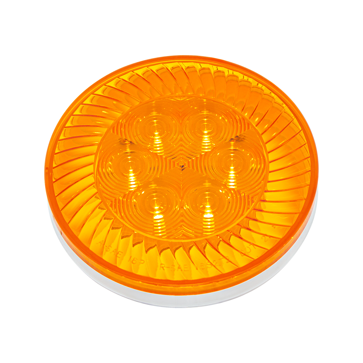 16 LED 4" Round Turbine Light (Turn Signal) - Amber LED/Amber Lens - Thumbnail 4
