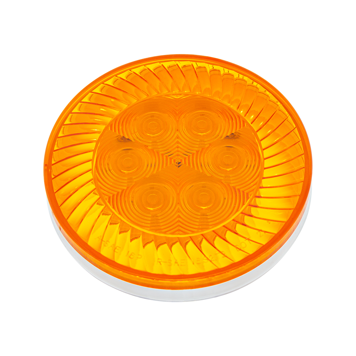 16 LED 4" Round Turbine Light (Turn Signal) - Amber LED/Amber Lens - Thumbnail 5