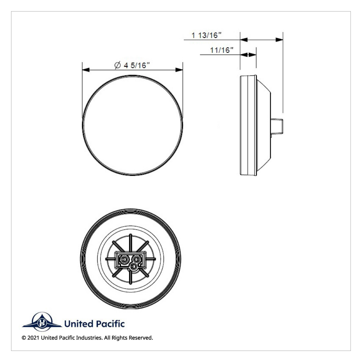 16 LED 4" Round Turbine Light (Turn Signal) - Amber LED/Amber Lens - Thumbnail 9