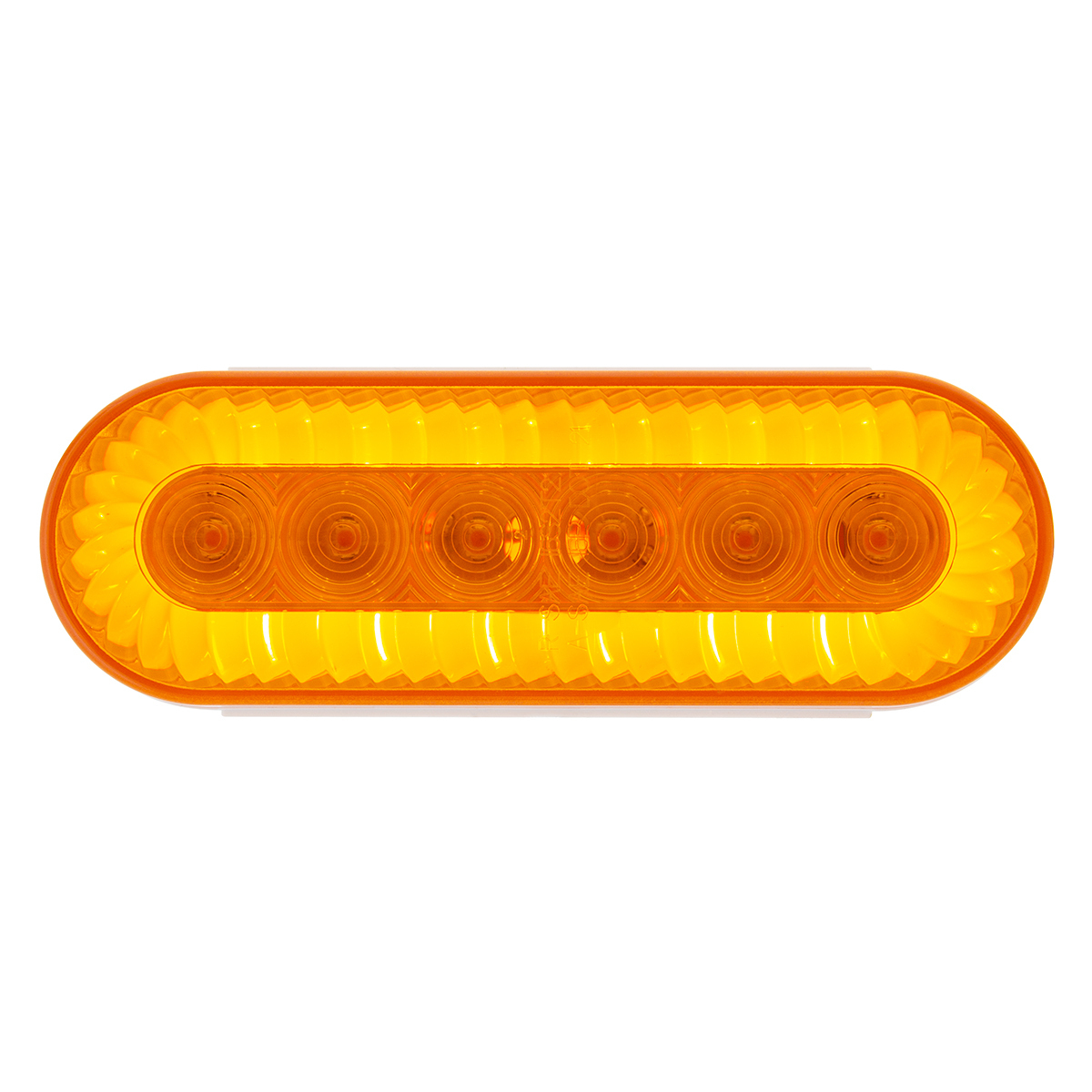 20 LED 6" Oval Turbine Light (Turn Signal) - Amber LED/Amber Lens - Thumbnail 9