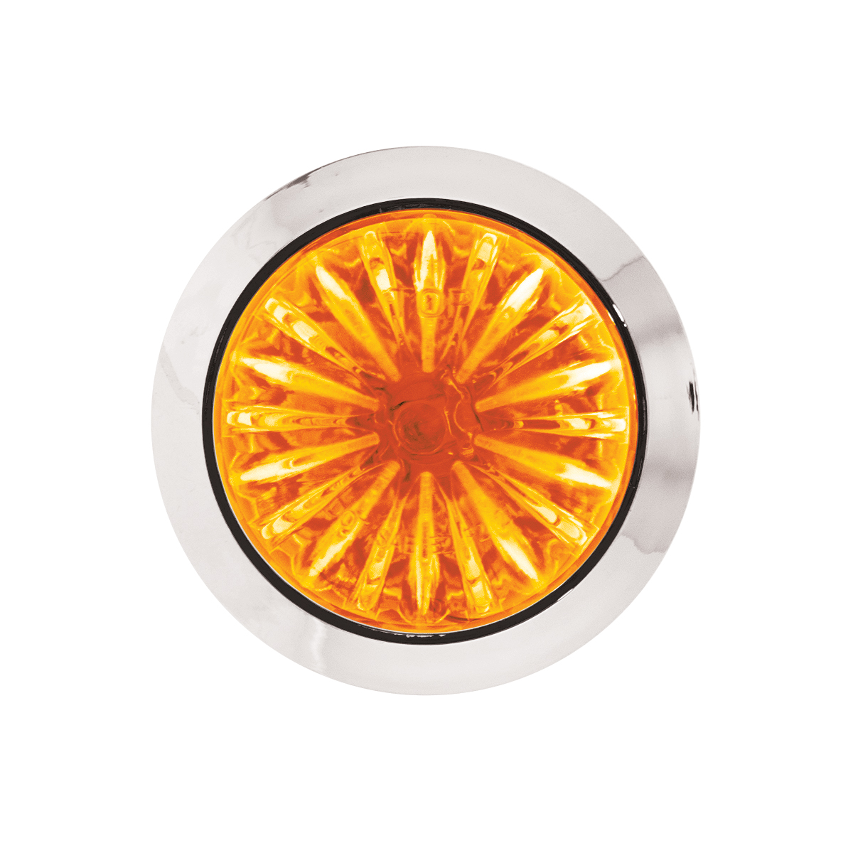 2 LED Dual Function 1-1/8" Watermelon Light (Clearance/Marker) - Amber LED/Amber Lens - Thumbnail 3