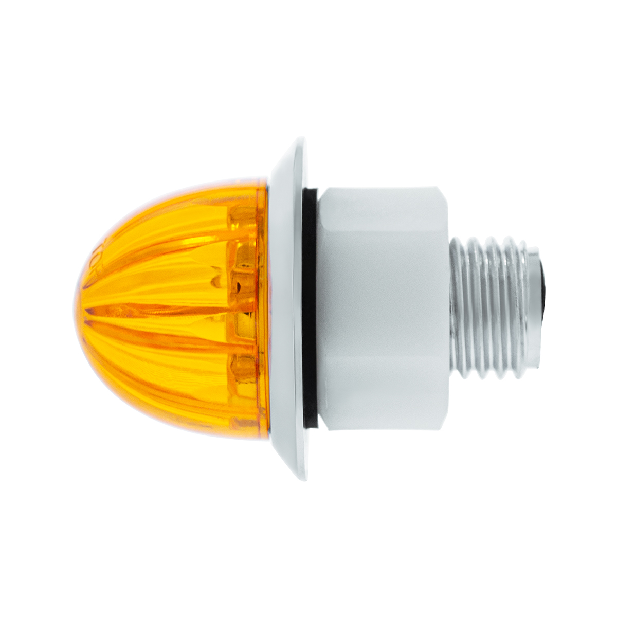 2 LED Dual Function 1-1/8" Watermelon Light (Clearance/Marker) - Amber LED/Amber Lens - Thumbnail 5