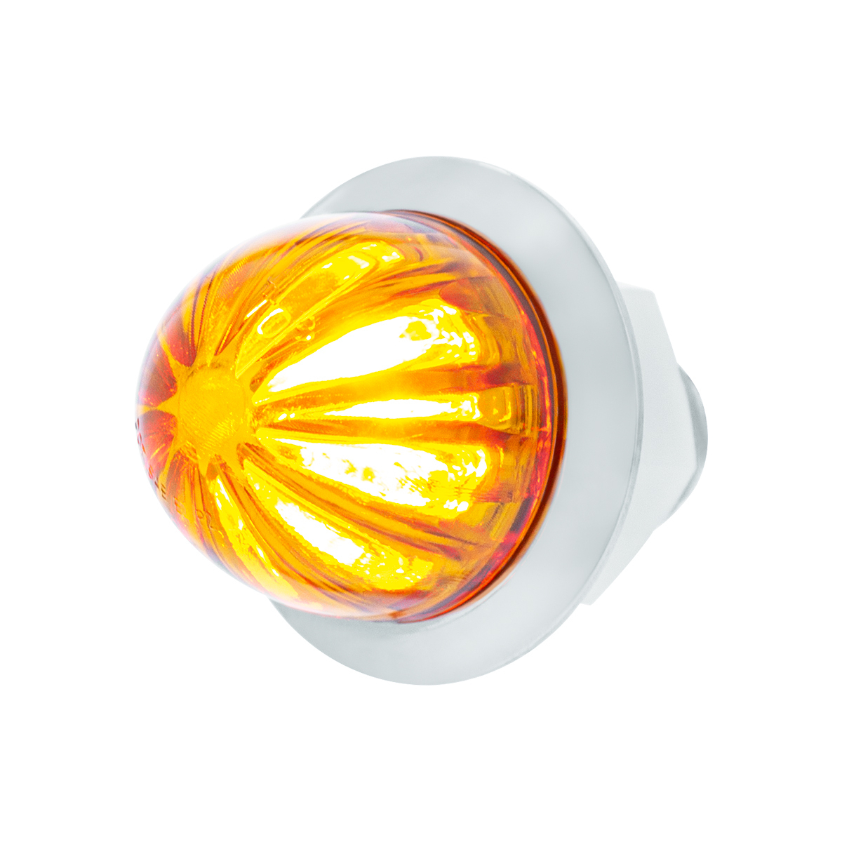 2 LED Dual Function 1-1/8" Watermelon Light (Clearance/Marker) - Amber LED/Amber Lens - Thumbnail 9