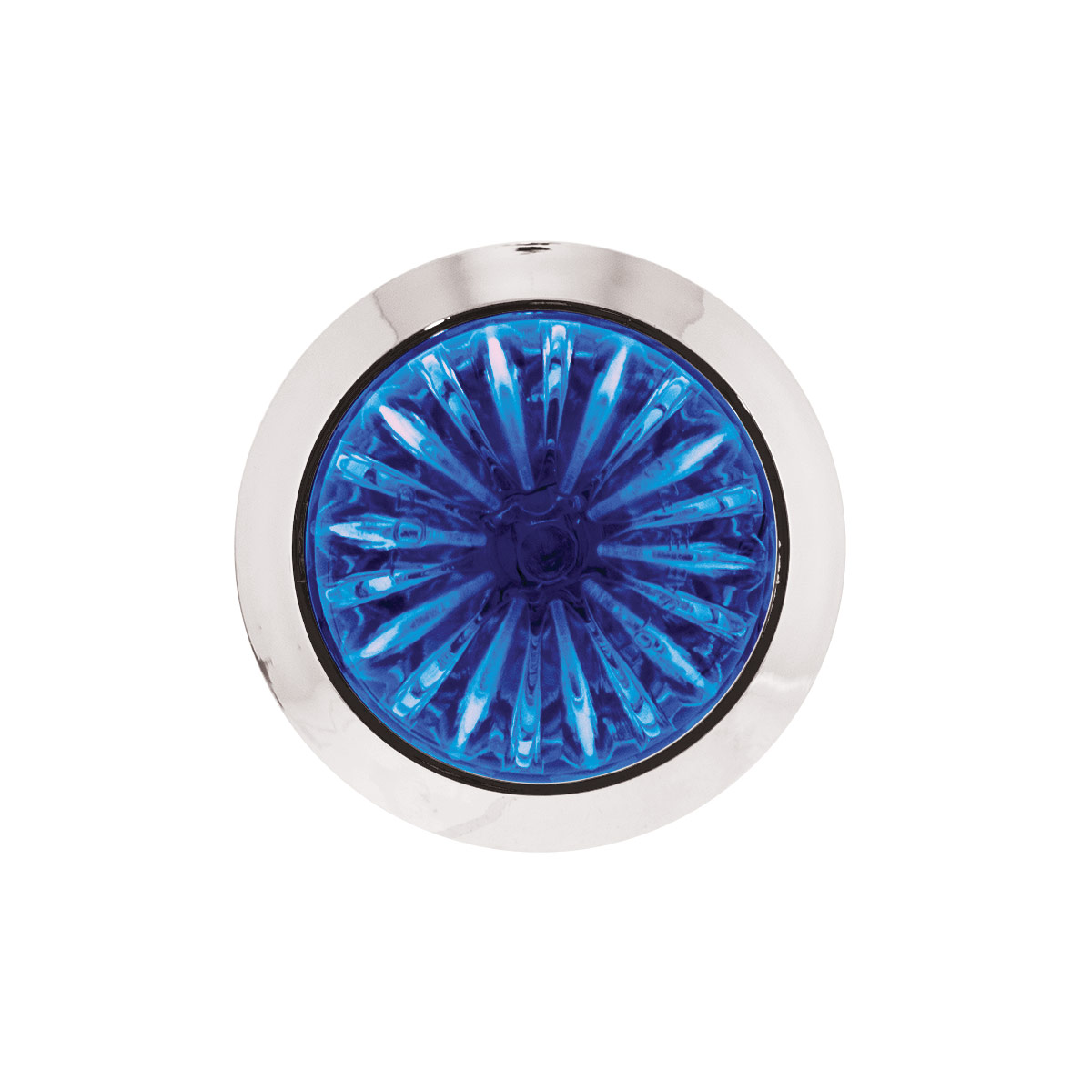 4 LED 1-1/8" Watermelon Double Fury Light With Clear Lens (Clearance/Marker) - Amber & Blue LED - Thumbnail 11