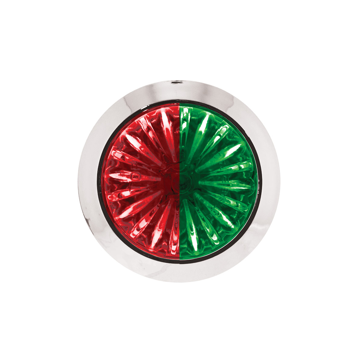 4 LED 1-1/8" Watermelon Double Fury Light With Clear Lens (Clearance/Marker) - Red & Green LED - Thumbnail 9