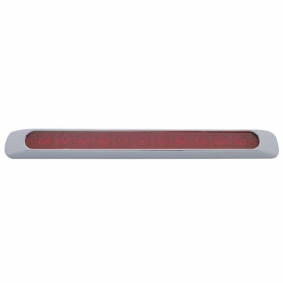 11 LED 17" Light Bar (Stop, Turn & Tail) With Chrome Bezel - Red LED/Red Lens - Thumbnail 3
