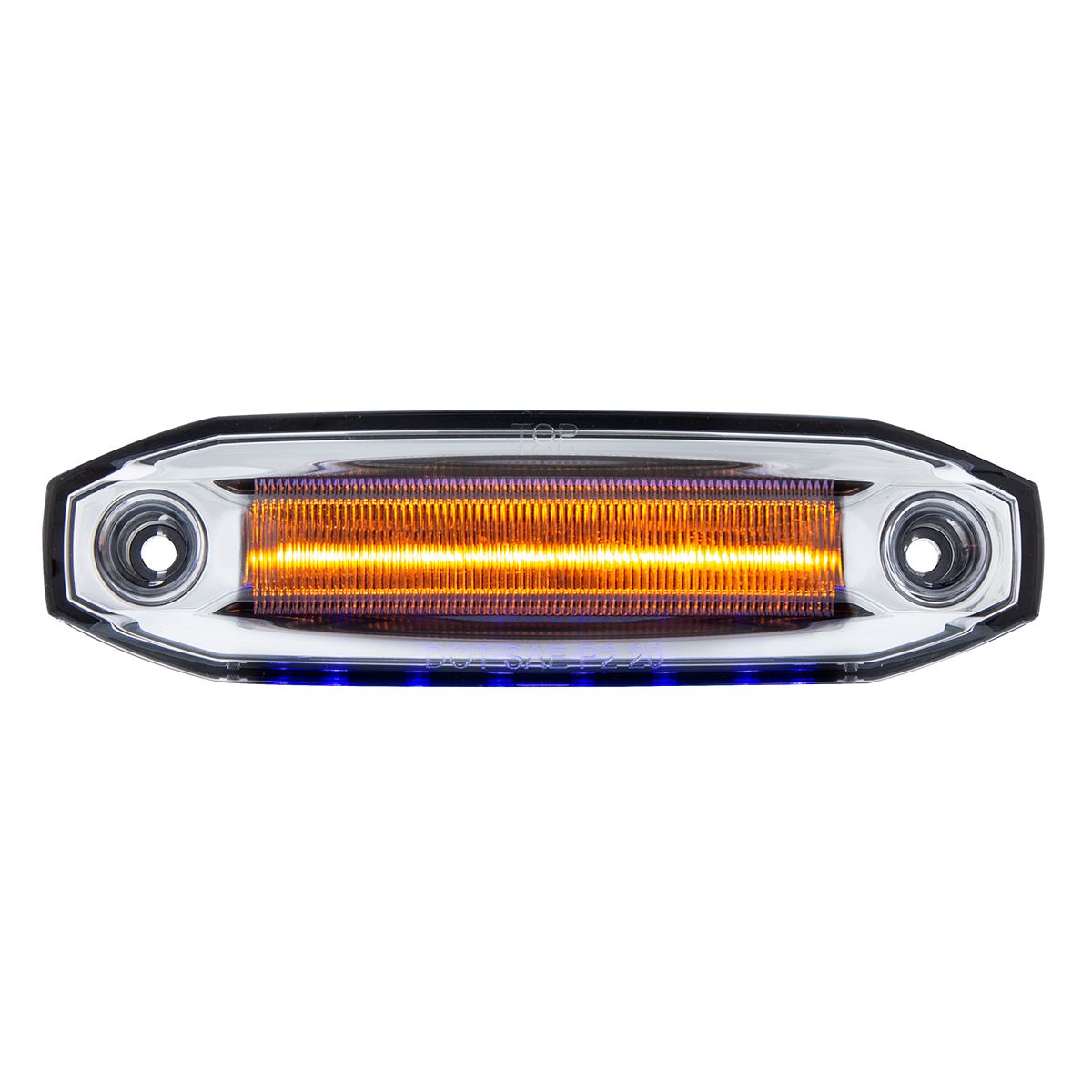 6 Amber LED Light (Clearance/Marker) With 6 Blue LED Side Ditch Light