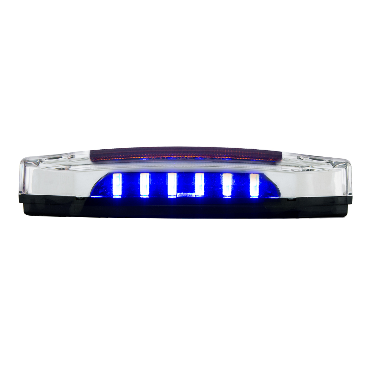 6 Amber LED Light (Clearance/Marker) With 6 Blue LED Side Ditch Light - Thumbnail 5