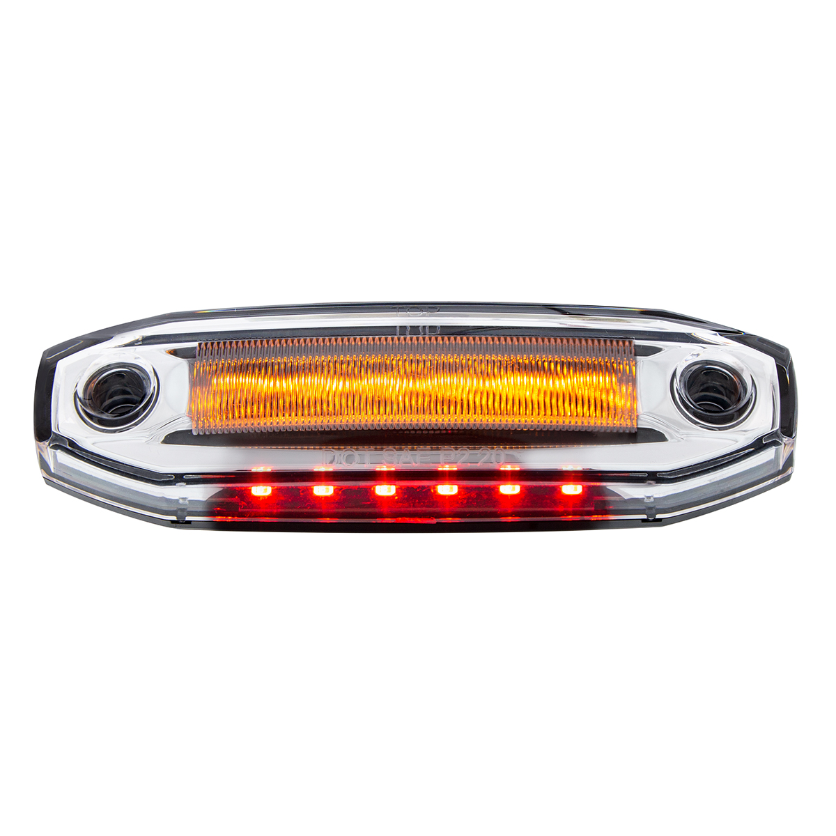 6 Amber LED Light (Clearance/Marker) With 6 Red LED Side Ditch Light - Thumbnail 3