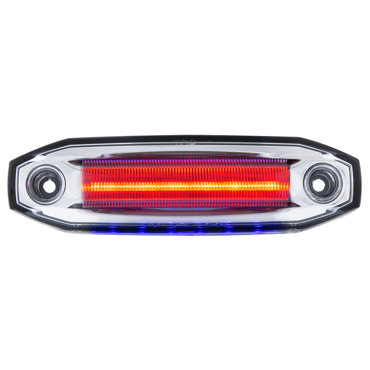 6 Red LED Light (Clearance/Marker) With 6 Blue LED Side Ditch Light - Thumbnail 9