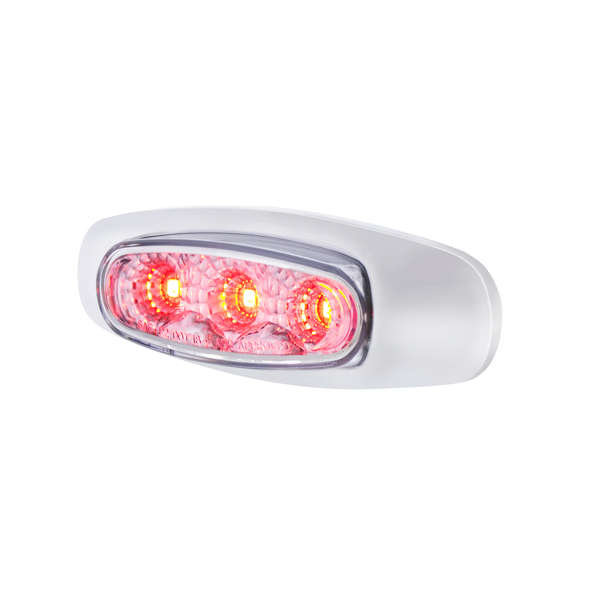 5 LED Reflector Light (Auxiliary/Utility) With Side Ditch Light -Red LED/Clear Lens (Bulk) - Thumbnail 6