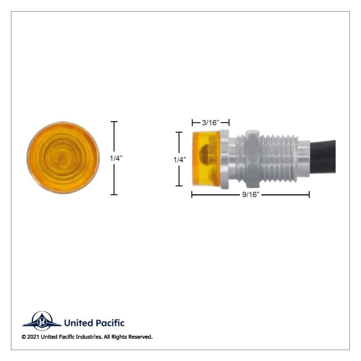 Single LED Indicator Light - Amber - Thumbnail 7