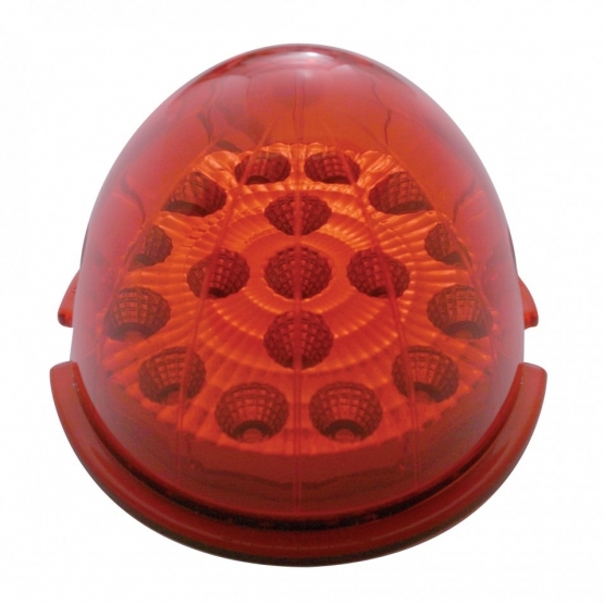 17 LED Dual Function Reflector Cab Light - Red LED/Red Lens