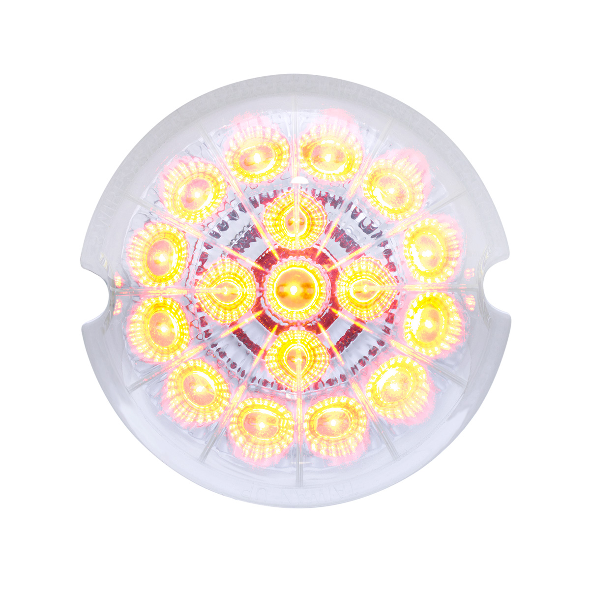 17 LED Dual Function Reflector Cab Light - Amber LED/Clear Lens - Thumbnail 5