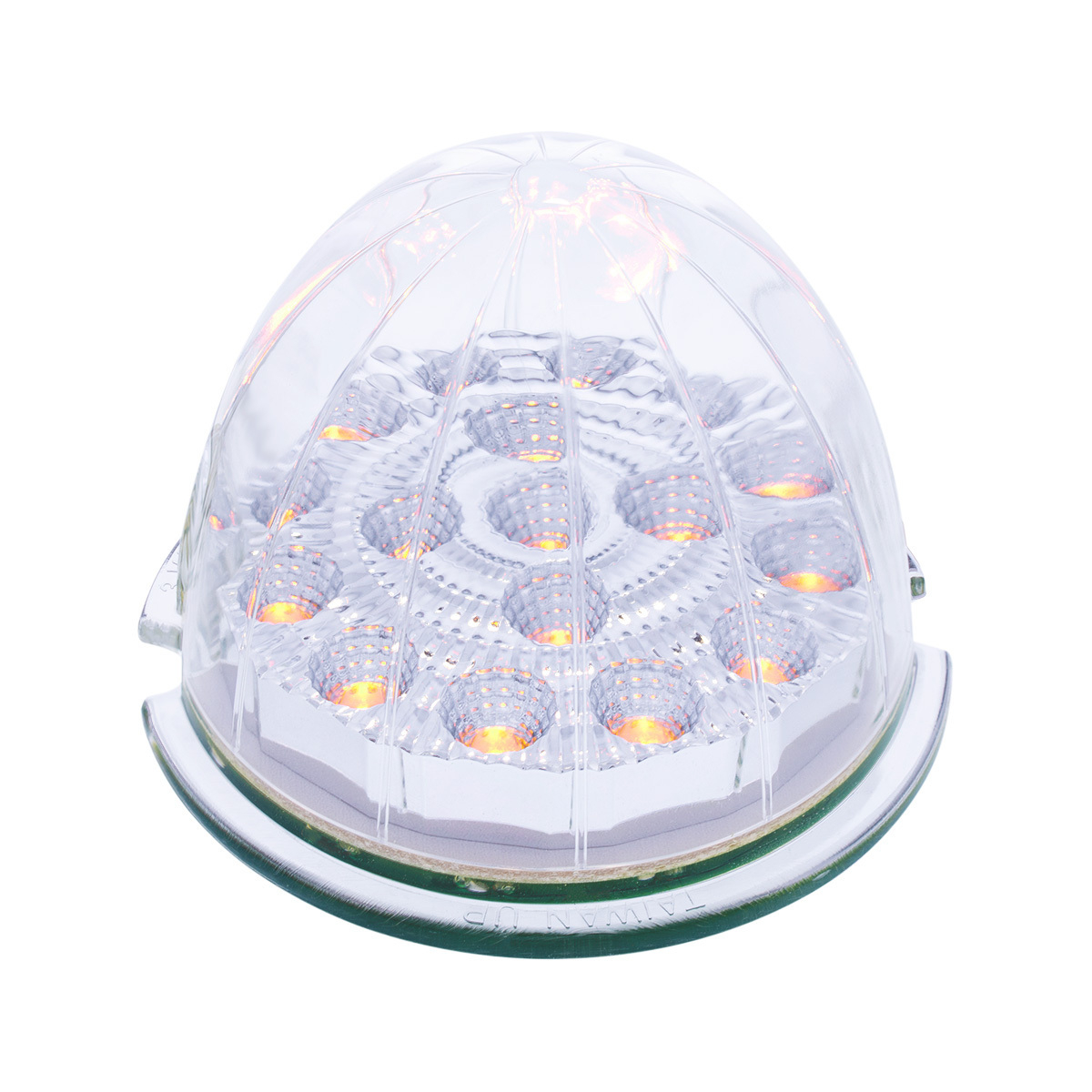 17 LED Dual Function Reflector Cab Light - Amber LED/Clear Lens - Thumbnail 9