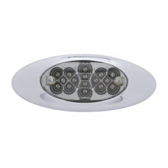 16 LED Phantom I Reflector Light (Clearance/Marker) - Amber LED/Clear Lens