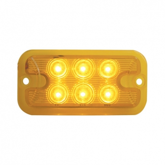 6 LED Dual Function Light - Amber LED/Amber Lens