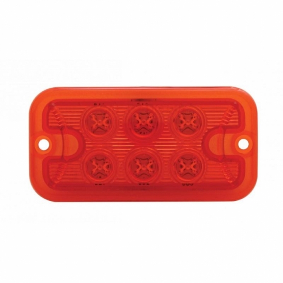 6 LED Dual Function Light - Red LED/Red Lens (Bulk) - Thumbnail 2