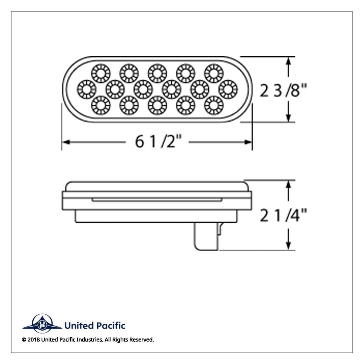 16 LED 6" Oval Reflector Turn Signal Light - Amber LED/Clear Lens - Thumbnail 3