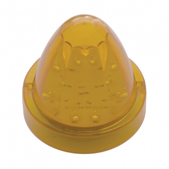 13 LED Watermelon Truck-Lite Style Cab Light - Amber LED/Amber Lens (Bulk)